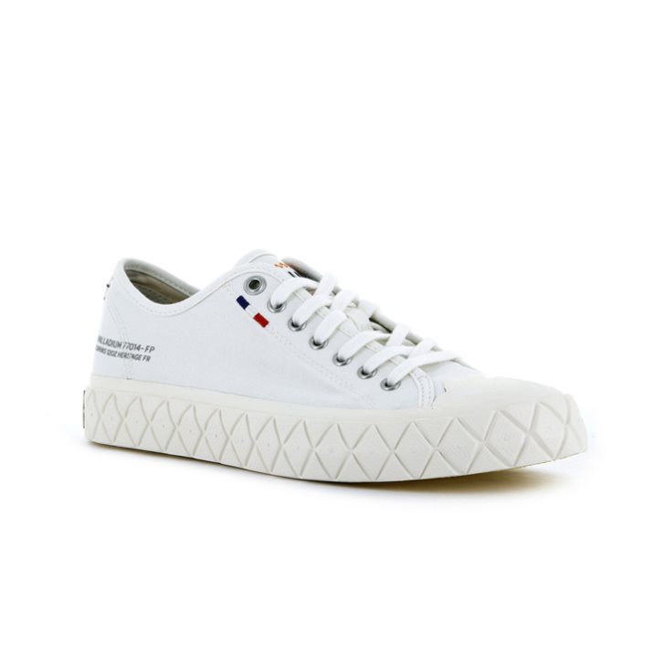 Palladium Palla Ace Canvas Low Tops Men's Sneakers White | UK R876-MIU